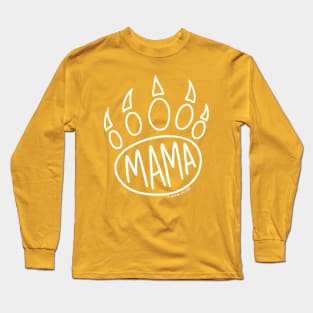 Mama Bear Print, Whtie © GraphicLoveShop Long Sleeve T-Shirt